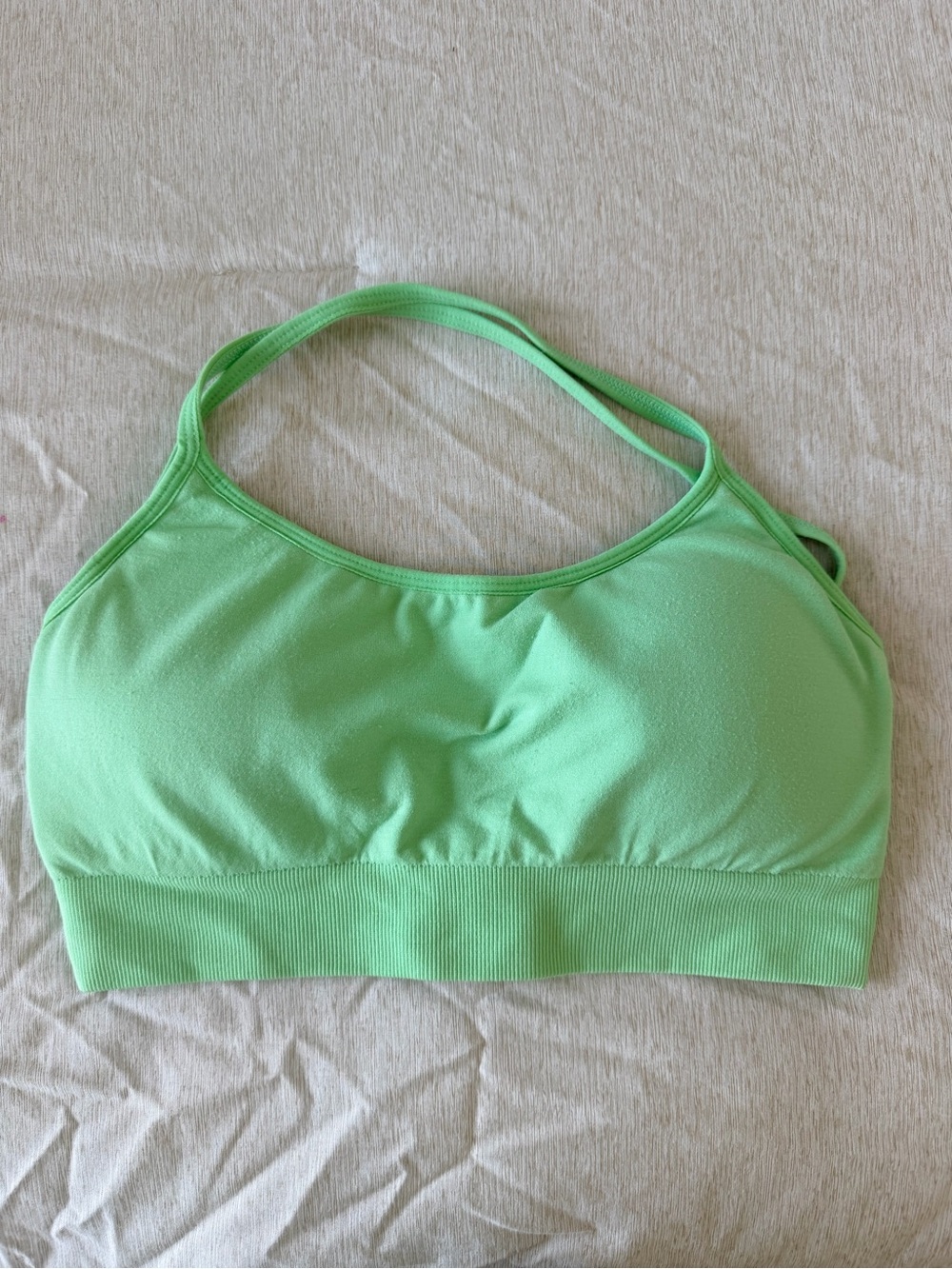 NVGTN Seamless Mint Green Adjustable-Strap Sports Bralette
